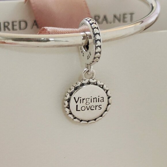 Pandora Virginia Lovers USA Travel Destination Dangle Charm S925 Silver with box - Picture 5 of 6